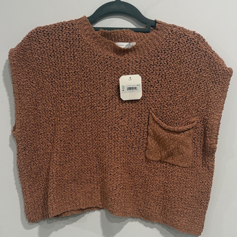 Altar’d State Knit Sweater Vest with Pocket